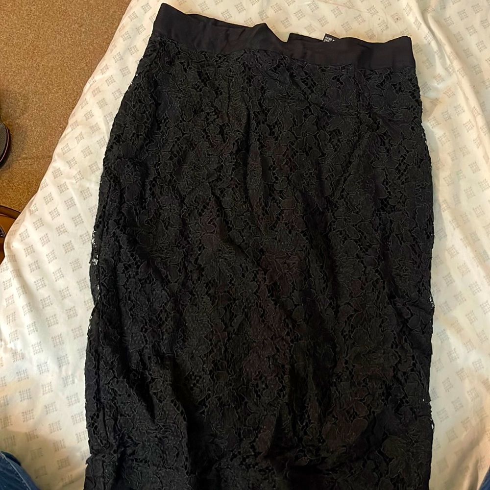 Black lace skirt